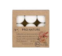Müller Kerzen Pro Nature - Velas aromáticas con aceite de colza (9 unidades, 6 horas de combustión, cera natural, aceites esenciales, funda de material 100% reciclado)