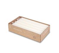 Müller Kerzen PRO NATURE Velas de estearina - Blancas - 2,2 x 20 cm - Conjunto de 80 velas - Larga duración de 6 horas - Cera natural sin parafina ni aceite de palma - Inodora