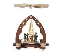 Müller Kleinkunst 1-Tier pirámide - Niños en Invierno - 28 cm / 11 Pulgadas - Auténtico alemán Erzgebirge pirámides de Navidad