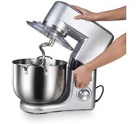 Müller Koch MK-6043 - Amasadora de 10 L, 6 velocidades, ajuste de impulso, indicador LED, pala K, gancho para masa, batidor de varillas, cuenco para hornear