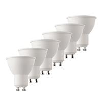 Müller-Licht - 400285 Set A +, 6 unidades Bombilla LED reflectora, equivalente a 50 W, plástico, 6.5 Watts, GU10, color blanco, 5 x 5 x 5.5 cm