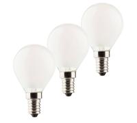 Müller-Licht Bombilla a gota LED E14 3W 2.700K set 3 470lm mate