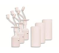 Müller-Licht Renolamp - Juego de 3 portalámparas para renovación y portalámparas convencionales en uno, casquillo E27, con cable y terminales de luz, color blanco