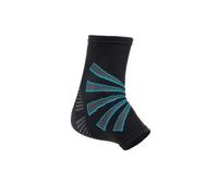 Mueller Omniforce A-100 Ankle Support, Black/Aqua, Large| Knit Ankle Brace