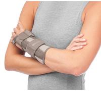 Mueller Sports Medicine - Estabilizador de muñeca reversible con férula para hombres y mujeres, soporte de muñeca de compresión para túnel carpiano, artritis, alivio de tendinitis, gris pardo,