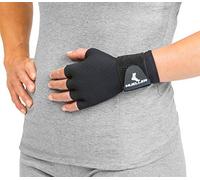 MUELLER Sports Medicine - Guante de compresión reversible, alivio del dolor de mano y muñeca para hombres y mujeres, ideal para túnel carpiano, artritis, se adapta a derecha o izquierda, negro, grande