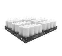 Müller - Velas Pilar Blancas - Juego de 8 Velas Gruesas - 6 x 12 cm - larga duración de 32 horas - Cero antigoteo - Inodoro - Calidad RAL