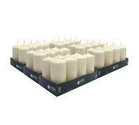 Müller - Velas Pilar Marfil - Juego de 8 Velas Gruesas - 6 x 12 cm - larga duración de 32 horas - Cero antigoteo - Inodoro - Calidad RAL