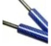 Muelles Amortiguador Maletero Para Dodge 1000 Techo Bajo Modelo P25W Soporte Elevación Puerta Trasera Amortiguadores Gas 690mm(Blue carbon fiber)