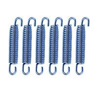 Muelles de montaje 6pcs Qiilu Muelles de Tubo de Escape para Moto para la modificación del escape de la motocicleta (azul)