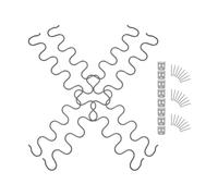 Muelles de Sofá de 18 Pulgadas en Acero, 4 Piezas para Reparación | Anclajes en Z y Clips Gruesos, Uso Doméstico para Sofás Cama y Otomanas, Evita Desplazamientos