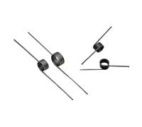 Muelles de torsión mecánicos Juego de 2 muelles de torsión helicoidales en V, diámetro del hilo: 2,5 mm, ángulo de torsión: 60, 90, 120, 180 grados. (7,5 mm (3 laps), 15 mm_2,5 mm (60 grados)