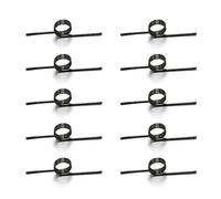 Muelles Metálicos 10 Uds 60/90/120/180 grados resorte de torsión en forma de V, diámetro exterior 10mm, Assorted de resortes torsionales de 3 vueltas, diámetro del alambre 1,2mm Muelles Metálicos(180
