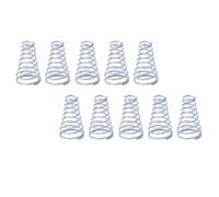 Muelles Metálicos Resortes cónicos mecánicos pequeños de 10 piezas, resortes de torre de compresión de diámetro de alambre de 0,3/0,5/0,7/0,8 mm, resortes cónicos de resorte plateados pequeños de acer
