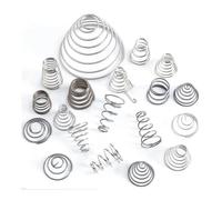 Muelles Metálicos Resortes de compresión cónicos, resorte de torre de acero inoxidable 304, resorte de presión cónico, diámetro del alambre de 0,4mm, 0,5mm, 0,7mm y 0,8mm, 10 Uds. Muelles Metálicos (