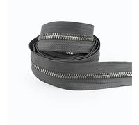 Muelles Pequeños 2 cremalleras de 1-5 yardas 5# for coser bolsa con cierre rollo bobina ropa abrigo cremallera Kit reparación accesorios DIY(GreySilver,4YARDS_5#)