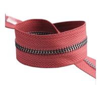 Muelles Pequeños 2 cremalleras de 1-5 yardas 5# for coser bolsa con cierre rollo bobina ropa abrigo cremallera Kit reparación accesorios DIY(WineRedGunBlack,5YARDS_5#)