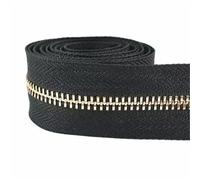 Muelles Pequeños 2 cremalleras de 1-5 yardas 5# for coser bolsa con cierre rollo bobina ropa abrigo cremallera Kit reparación accesorios DIY(BlackRoseGold,3YARDS_5#)