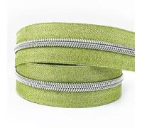 Muelles Pequeños Cinta de cremallera nailon con deslizador cremalleras for bolsa, ropa, bobina, tiradores, decoración, Kit reparación, accesorios costura DIY, 1-5M, 5#, 2 uds(Light Grey,1METER_NO5)