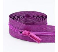 Muelles Pequeños Cinta de cremallera nailon con deslizador cremalleras for bolsa, ropa, bobina, tiradores, decoración, Kit reparación, accesorios costura DIY, 1-5M, 5#, 2 uds(Color5,3.0METERS_NO5)
