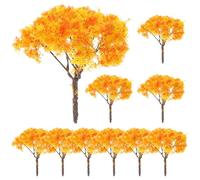 MUELODSIC 10 Árboles Artificiales Miniatura para Decoración de Maquetas y Paisajes Simulación Realista de Hojas de Arce Tamaño 65 CM Color Natural Adecuado para Manualidades y Centros