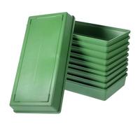 MUELODSIC 10 Cuencos de Plástico Reutilizables para Arreglos de Flores Base Rectangular Grande de 11 Pulgadas para Centros de Mesa Soporte Estable para Flores en Bodas y Fiestas