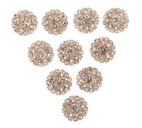 MUELODSIC 10 Piezas Adornos Redondos con Strass para Manualidades Cadena de Aleación Resistente para Decoración de Fiesta Accesorios de Boda y Diario