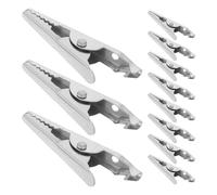 MUELODSIC 100 Piezas Pinzas Cocodrilo Metálicas Pequeñas Resistentes con Resorte Clips Multiusos para Pruebas Eléctricas Manualidades y Soporte de Notas Abrazaderas Versátiles para