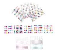 MUELODSIC 11 hojas Pegatinas de Diamantes Autoadhesivas Adhesivos Acrílicos para Manualidades Infantiles Decoración Joyas Stickers para Niñas