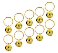 MUELODSIC 12 Campanas de Cobre Doradas para Collar de Mascotas Pequeñas Colgantes Metálicos de 16 MM para Perros y Gatos Accesorio Antipérdida Sonido Nítido Pack de 12 Piezas para