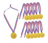 MUELODSIC 12 Colgantes Dorados para Niños en Competencias y Fiestas, con Superficie Lisa y Aleación de Zinc para Larga Duración