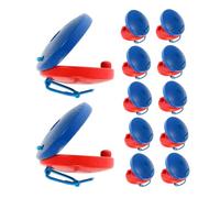 MUELODSIC 12 Piezas de Madera para Instrumento de Percusión Ergonómico para Dedos Juguetes Musicales Infantiles Colores Rojo y Azul para Educación Temprana y Actividades Grupales