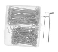 MUELODSIC 150 Piezas Alfileres T de Acero para Manualidades y Bloqueo de Tejido Caja Organizadora con Cabezas Ergonómicas Resistentes y Fáciles de Usar para Pelucas y Costura Hogar y