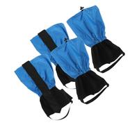 MUELODSIC 2 Pares Polainas Impermeables para Botas de Senderismo, Protectores de Piernas para Actividades al Aire Libre, Tamaño Estándar, Color Azul Claro, Barrera contra Arena y Refuerzo