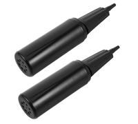 MUELODSIC 2 Piezas Bomba Manual Portátil para Balones de Ejercicio, Inflador Doble Acción, Material PP Negro, Mini Bomba de Entrenamiento para Yoga, Pilates y Uso en Gimnasio al Aire Libre