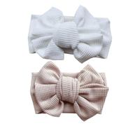 MUELODSIC 2 piezas Diadema Niña Niña Lazo Grande Suave Accesorios para Recién Nacidos Fiesta y Celebración