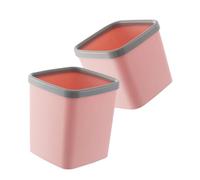 MUELODSIC 2 piezas Papelera Pequeña de Escritorio Cubo Basura Compacto y Resistente para Oficina y Hogar Mini Basurero sin Tapa para Mesa Dormitorio y Cocina Almacenamiento Funcional