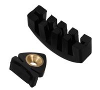 MUELODSIC 2 piezas Silenciador para Violín Pequeño de Goma Negro Portátil y Duradero Mute Profesional para Orquesta y Práctica Casa Compatible Mayoría de Violines Fácil de Instalar y