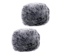 MUELODSIC 2 Uds Cubierta De Micrófono De Felpa Voz Micrófono Esponjoso Auriculares Filtro De Micrófono Escudo Banda Silenciador Micrófono Accesorios De Parabrisas Esponja Micrófono