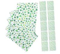 MUELODSIC 20 Piezas Unidades Papel de Regalo Trébol para San Patricio Decoración Festiva de Primavera para Fiestas y Proyectos DIY