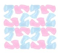 MUELODSIC 200 Piezas Confeti de Huellas para Revelación de Género Decoración Rosa y Azul de Tela No Tejida para Mesa de Shower Accesorios Versátiles para Fiestas y Cumpleaños