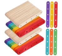 MUELODSIC 200 Piezas Palitos de Madera para Manualidades Paletas de Helado con Colores Mezclados Ligero y Fácil de Manipular para Proyectos Escolares y Miniatura