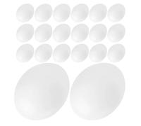 MUELODSIC 24 Huevos de Plástico Blanco Simulación Realista para Anidación de Periquitos, Tamaño Natural y Diseño Interactivo para Exploración en Cajas de Nido