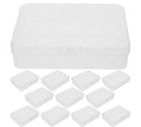 MUELODSIC 24 Piezas Caja Apilable Transparente para Ceras con Tapa Contenedores Plásticos Pequeños para Organización Escolar y Almacenamiento de Rotuladores y Crayones