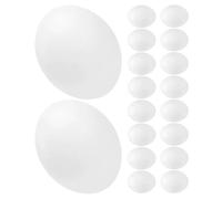 MUELODSIC 24 Piezas Huevos de Plástico Pequeños para Loros Cotorras de Mejillas Verdes Palomas de Cuello Anillado Huevos Falsos de Imitación para Entrenamiento de Cría y Decoración de Nido