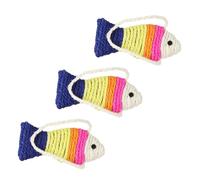 MUELODSIC 3 Piezas Tablas Rascadoras para Gatos Forma de Pez Juguete Kitten con Sisal Duradero Protector Muebles y Alfombras para Cambiar Hábitos de Mordedura Color Color Aleatorio
