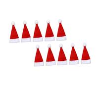 MUELODSIC 36 Fundas Navideñas Mini Gorro Papá Noel para Botella de Vino Tinto Cubiertos y Cubiertas de Horquilla Decoración Festiva para Mesa y Hogar Suministros de Navidad Tamaño