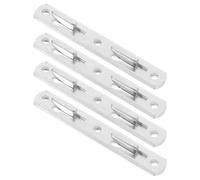 MUELODSIC 4 Pares de Hebillas de Bisagra y Montaje Seguro Accesorios Versátiles para Barandilla de Cama de Hierro Plata para Estructura de Cama Resistente