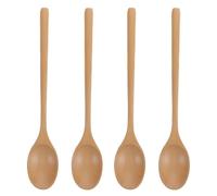 MUELODSIC 4 piezas Cucharas de Madera de Mango para Mezclar Café Miel y Azúcar de Estilo Japonés Cucharas para Postres Mermeladas y Cócteles Utensilios de Cocina Versátiles