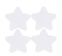 MUELODSIC 4 Piezas de Tablero de Pintura Acrílica de Algodón 15x15 Cm Borde Redondo y Diseño Estrella, Mini Lienzos Seguros para Pintar, Paneles de Dibujo Artistas